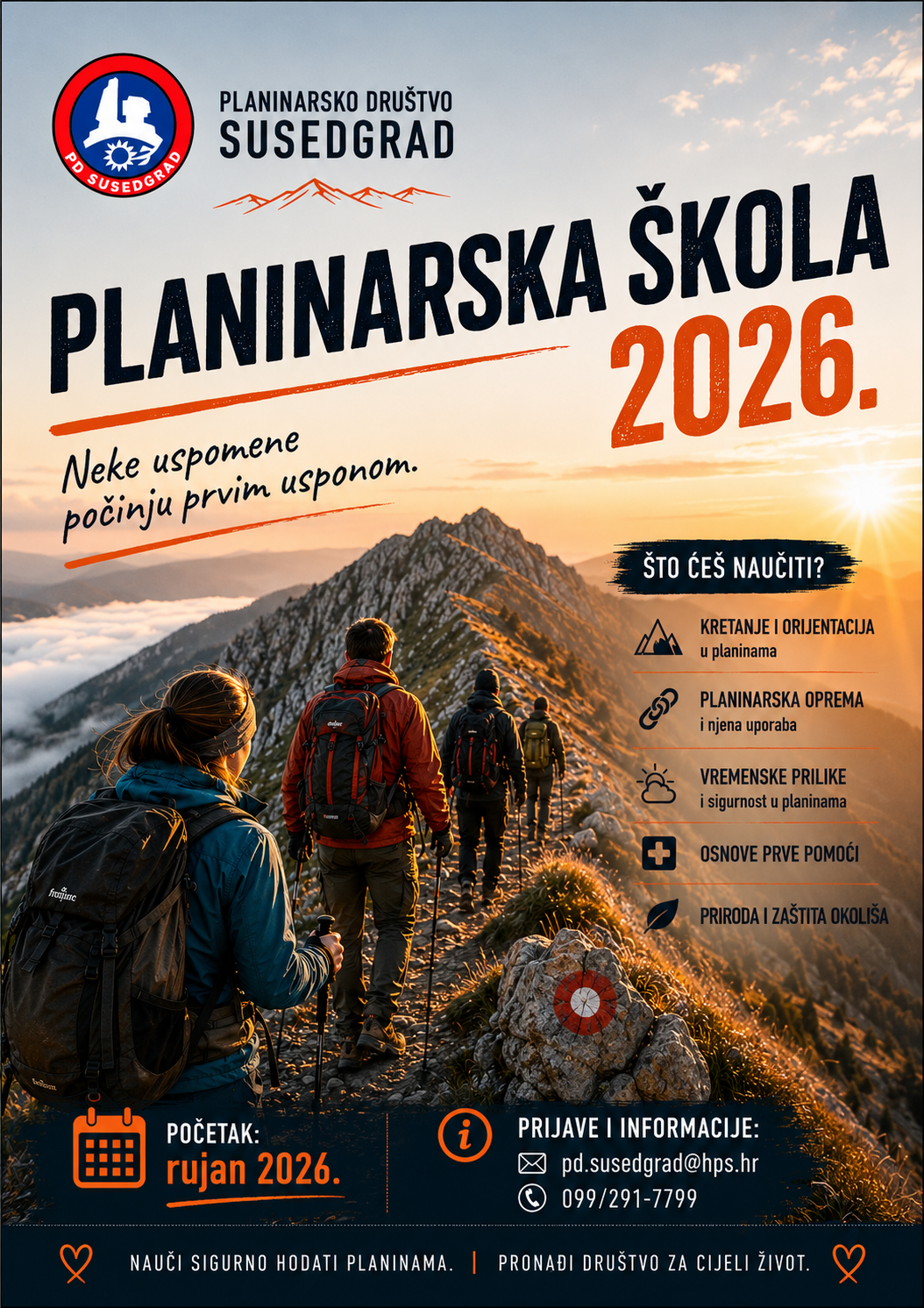 Planinarska škola PD Susedgrad PLAKAT